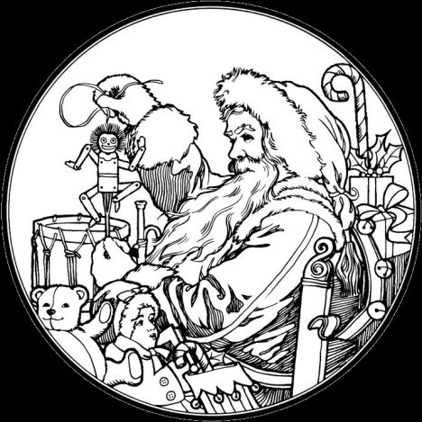 Santa Claus Colouring Pages part 4